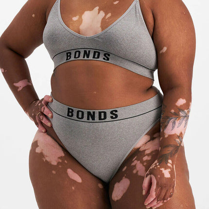 Bonds Womens Retro Rib Hi Leg Bikini Comfortable Smooth Waitband WU8GA