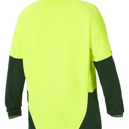 Mens Hard Yakka Koolgear Hi-Vis 4 Pack Long Sleeve Vent Polo Shirt Work Y11389