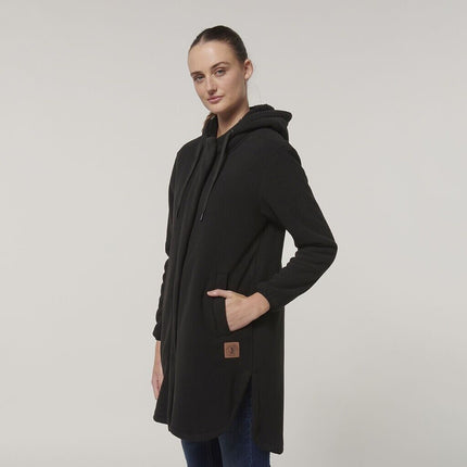 WINTER SALE! Hard Yakka Womens Longline Fleece Elasticated Thermal Zoodie Y08605