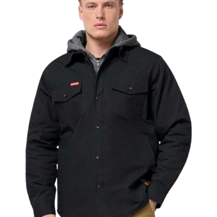 WINTER SALE ! Hard Yakka Mens Quilted Adjustable Regular Solid Shacket Y06691