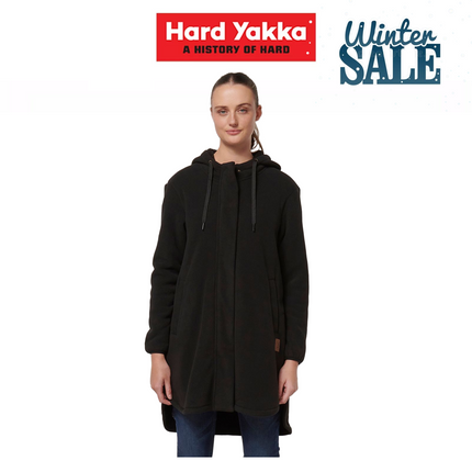 WINTER SALE! Hard Yakka Womens Longline Fleece Elasticated Thermal Zoodie Y08605