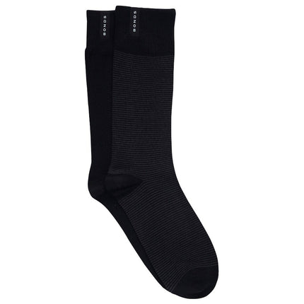 Bonds Mens Viscose Crew Sock Reinforced Heel & Toe for Durability 8 Pack SYJX2N