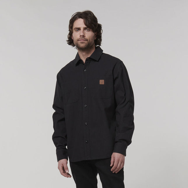WINTER SALE! Hard Yakka Mens Heritage Soft Pockets Button Canvass Shirt Y07753