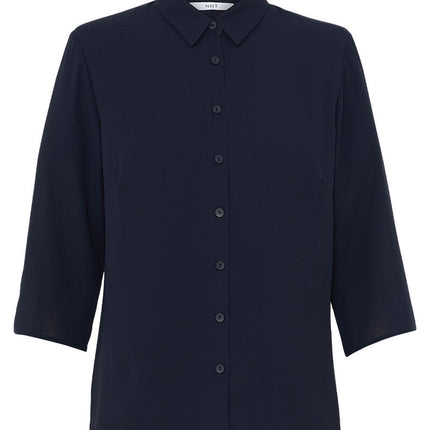 NNT Womens Business Georgie  3/4 Sleeve Pleat Back Formal Shirts Classic CATUKZ
