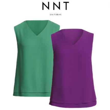 NNT Women Anti Stain Georgette S/L V Neck Classic Fit Formal Wear CATU5U