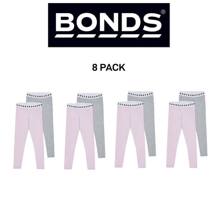 Bonds Girls Hipster Leggings Comfortable Elastic Stretchy Cotton 8 Pack KWE7K