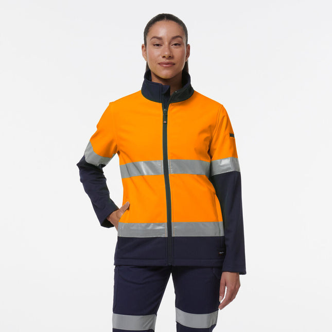 KingGee Women 4 Packs Reflective Spliced Softshell Safety Work Jacket K45006