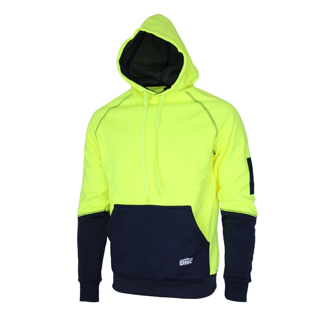 DNC Mens 4 Packs HiVis Softshell Elasticated Work SUN Protection Hoodie 3521