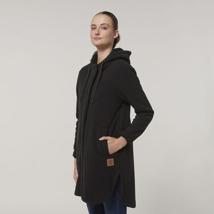 WINTER SALE! Hard Yakka Womens Longline Fleece Elasticated Thermal Zoodie Y08605