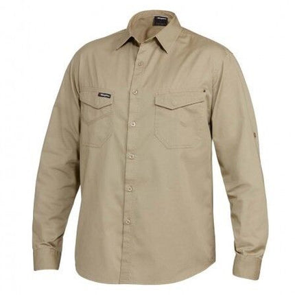 Mens KingGee Tradie Slim Fit Long Sleeve Work Shirt Ultra Lightweight Job K14350