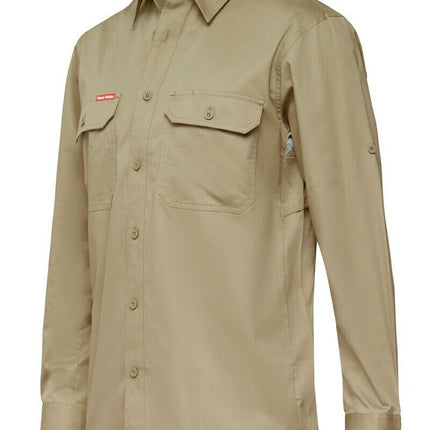 Mens Hard Yakka Core Summer Weight Cool Vented Drill Work Shirt Tradie Y04630