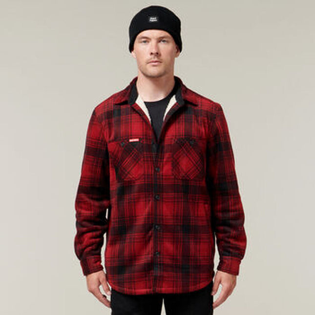 WINTER SALE! Hard Yakka Legends Sherpa Fleece Jacket Free Beanie Work Y06518