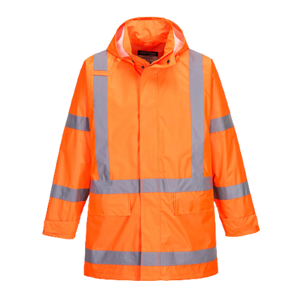 Portwest TTMC-W17 X-Back Rain Jacket 2 Tone Reflective Tape Work Safety TM610
