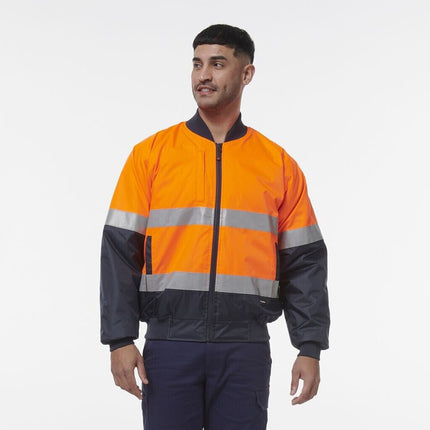 KingGee Mens 4 Pack Hi Vis Reflective Quilted Bomber Work Safety Jacket K55032