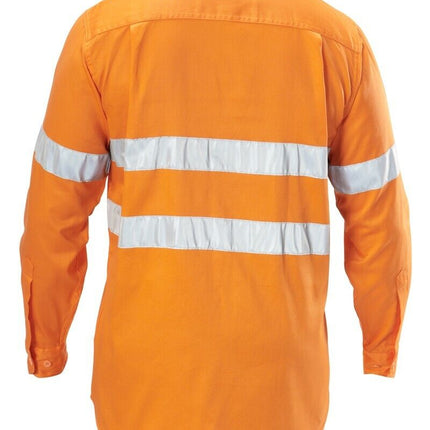 Mens Hard Yakka Foundations Long Sleeve Taped Cotton Drill Work Shirt Y07227