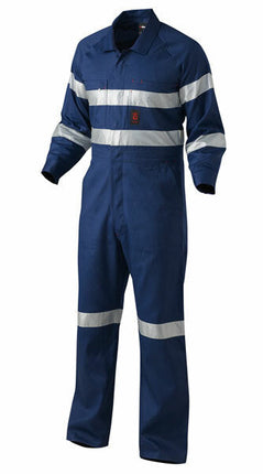SALE KingGee Lightweight Cotton Drill Overalls Hi-Vis Taped Safety Work K51305