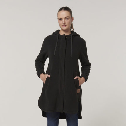 WINTER SALE! Hard Yakka Womens Longline Fleece Elasticated Thermal Zoodie Y08605