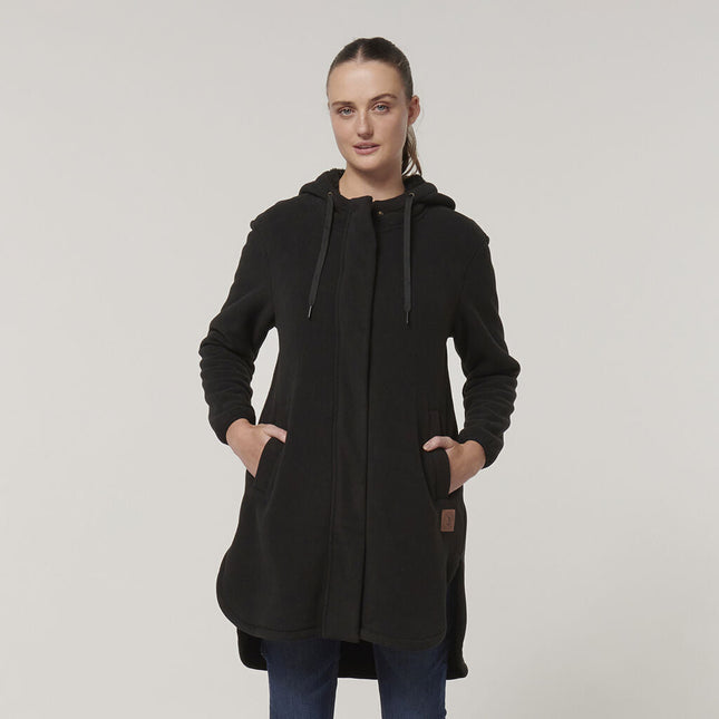 WINTER SALE! Hard Yakka Womens Longline Fleece Elasticated Thermal Zoodie Y08605