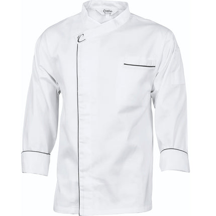 DNC Unisex Cool Breeze Modern Jacket Long Sleeve FREE Flat top chef hat 112