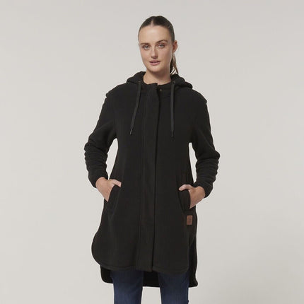 WINTER SALE! Hard Yakka Womens Longline Fleece Elasticated Thermal Zoodie Y08605