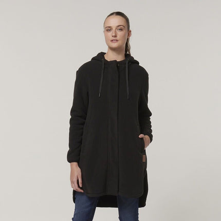 WINTER SALE! Hard Yakka Womens Longline Fleece Elasticated Thermal Zoodie Y08605