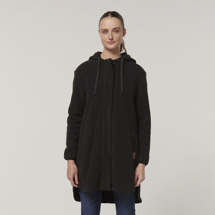 WINTER SALE! Hard Yakka Womens Longline Fleece Elasticated Thermal Zoodie Y08605