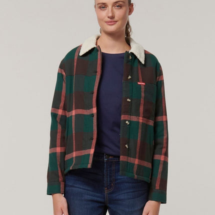 WINTER SALE! HARD YAKKA Women Heritage Trucker Sherpa Jacket Warm Work Y08760