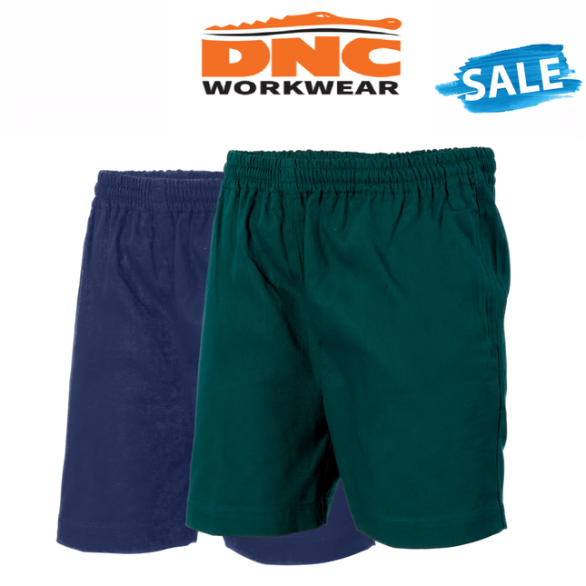 SALE DNC Workwear Men Drill Elastic Drawstring Shorts Comfortable Work 3305