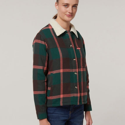 WINTER SALE! HARD YAKKA Women Heritage Trucker Sherpa Jacket Warm Work Y08760