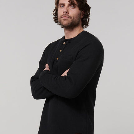 WINTER SALE! HARD YAKKA Mens  Sherpa Henley Contrast Warm Work Jacket Y19488