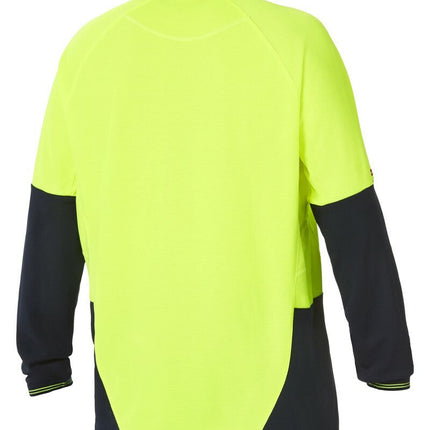 Mens Hard Yakka Koolgear Hi-Vis 4 Pack Long Sleeve Vent Polo Shirt Work Y11389