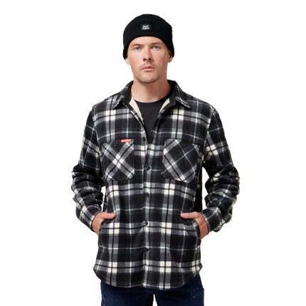 WINTER SALE! Hard Yakka Legends Sherpa Fleece Jacket Free Beanie Work Y06518