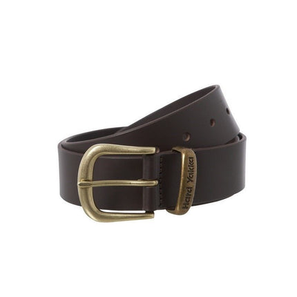 Mens Hard Yakka Belt Colorado Oil Tan 2pk Leather Work Brass Buckle Brown Y09402